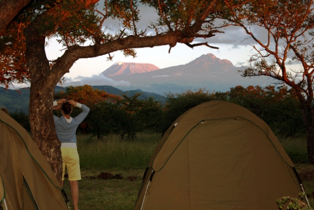 We have five separate campsites with slendid Kilimanjaro views.
