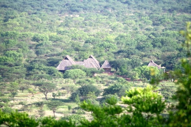 Lodge and Campsites from a Distance